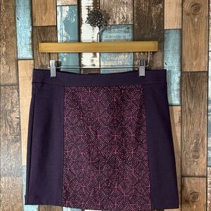 American Eagle Outfitters Purple Patterned Mini Skirt